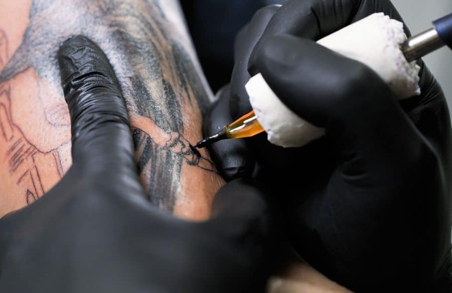 Tattoo Close Up Single Needle