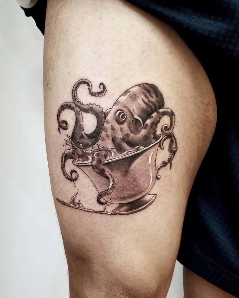 Teacup With Animals Tattoo Anthony Hontattoo