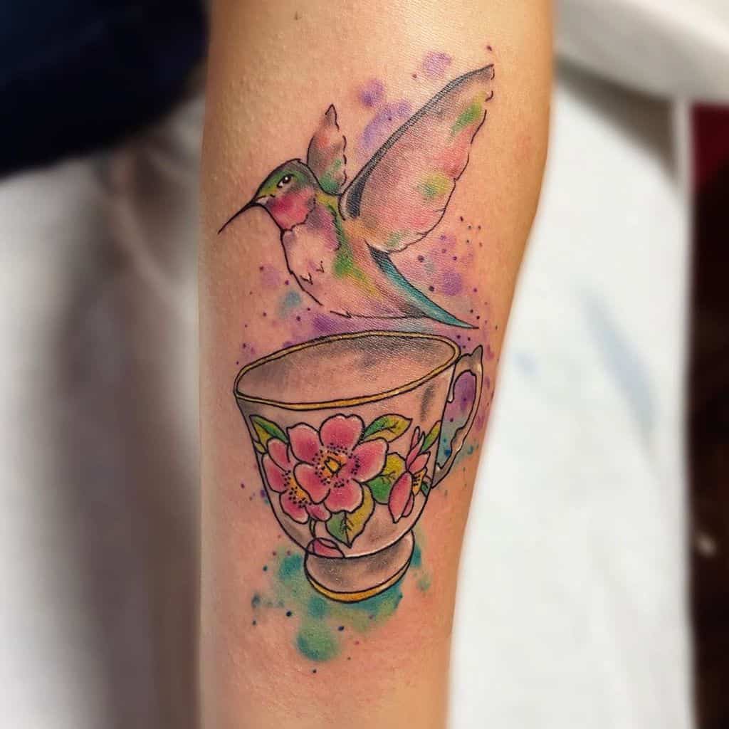 Teacup With Animals Tattoo chris_swenski_tattoo