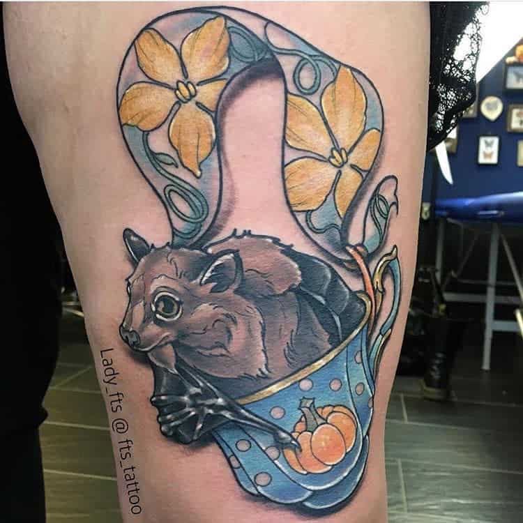 Teacup With Animals Tattoo Fts Tattoo