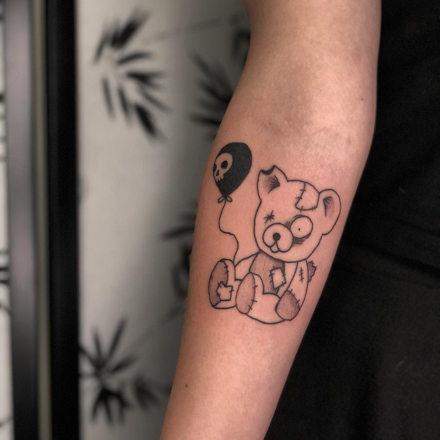 Broken Teddy Bear Tattoo -calekristeltattoo
