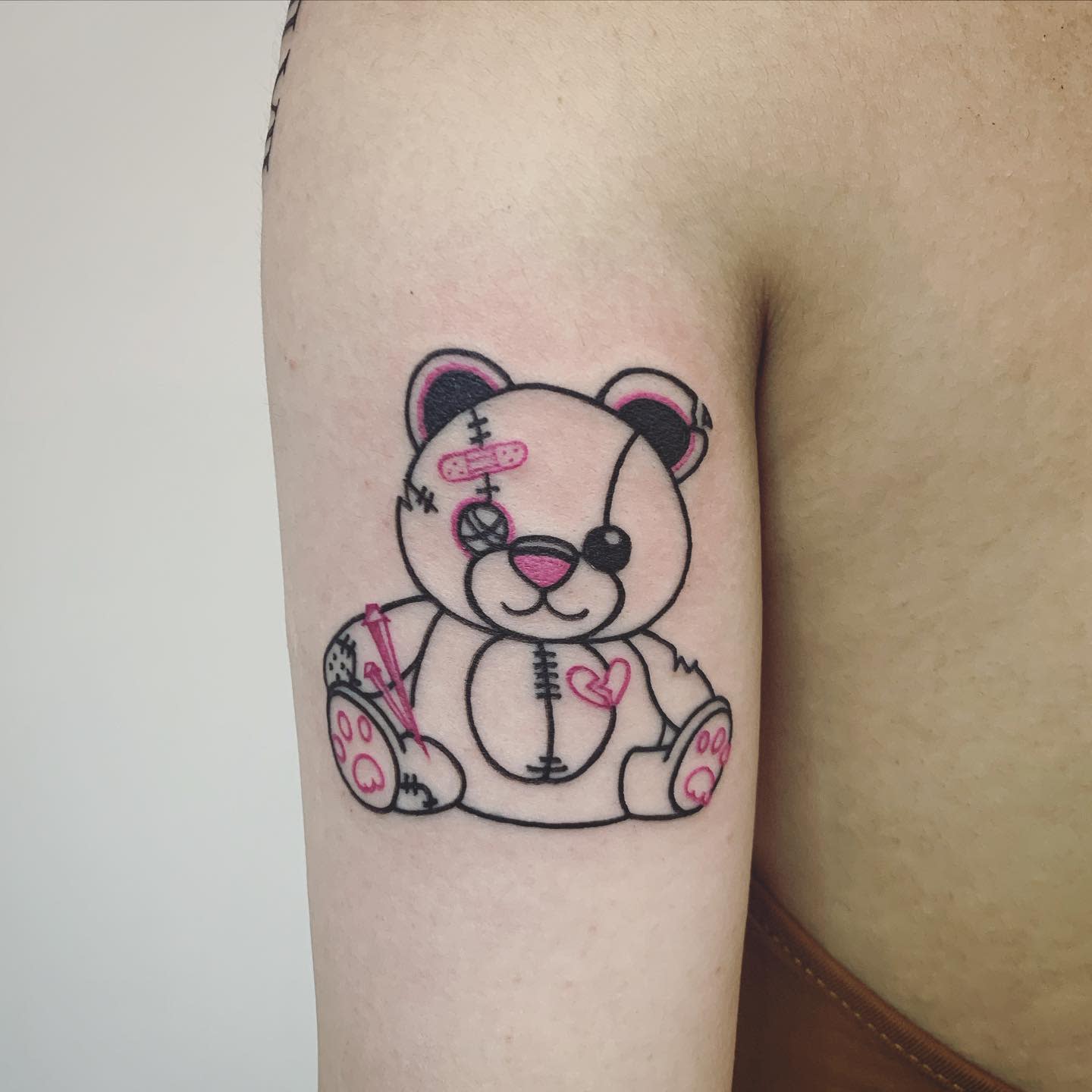 Broken Teddy Bear Tattoo -sharkbooong
