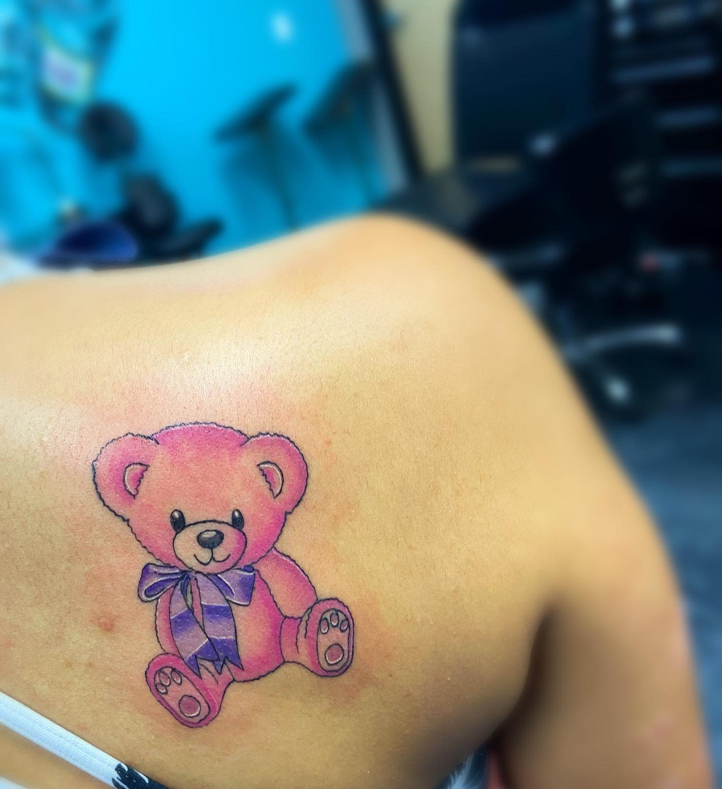 Cute Teddy Bear Tattoo -sugarwolf_ink
