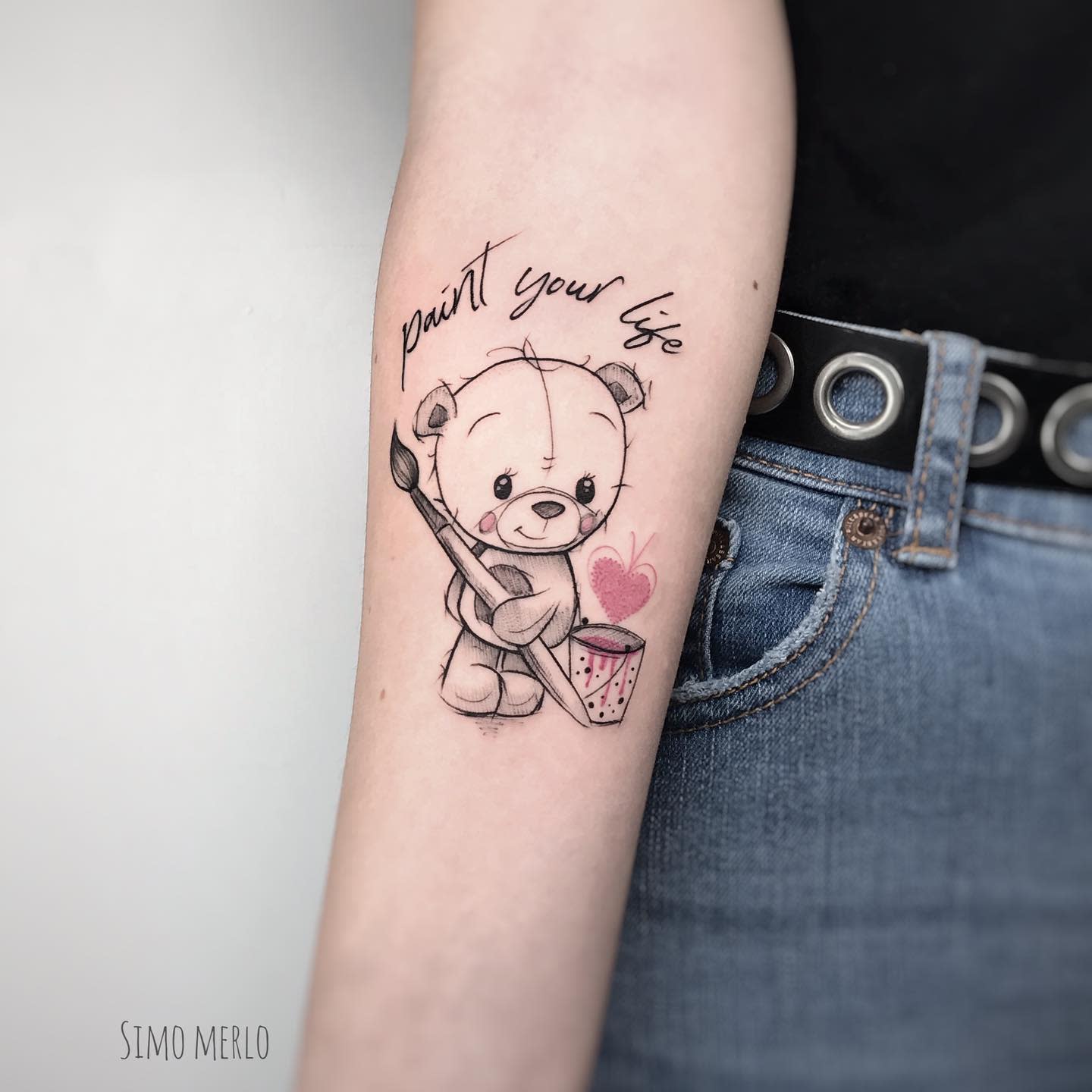 Heart Teddy Bear Tattoo -la_simo_merlo