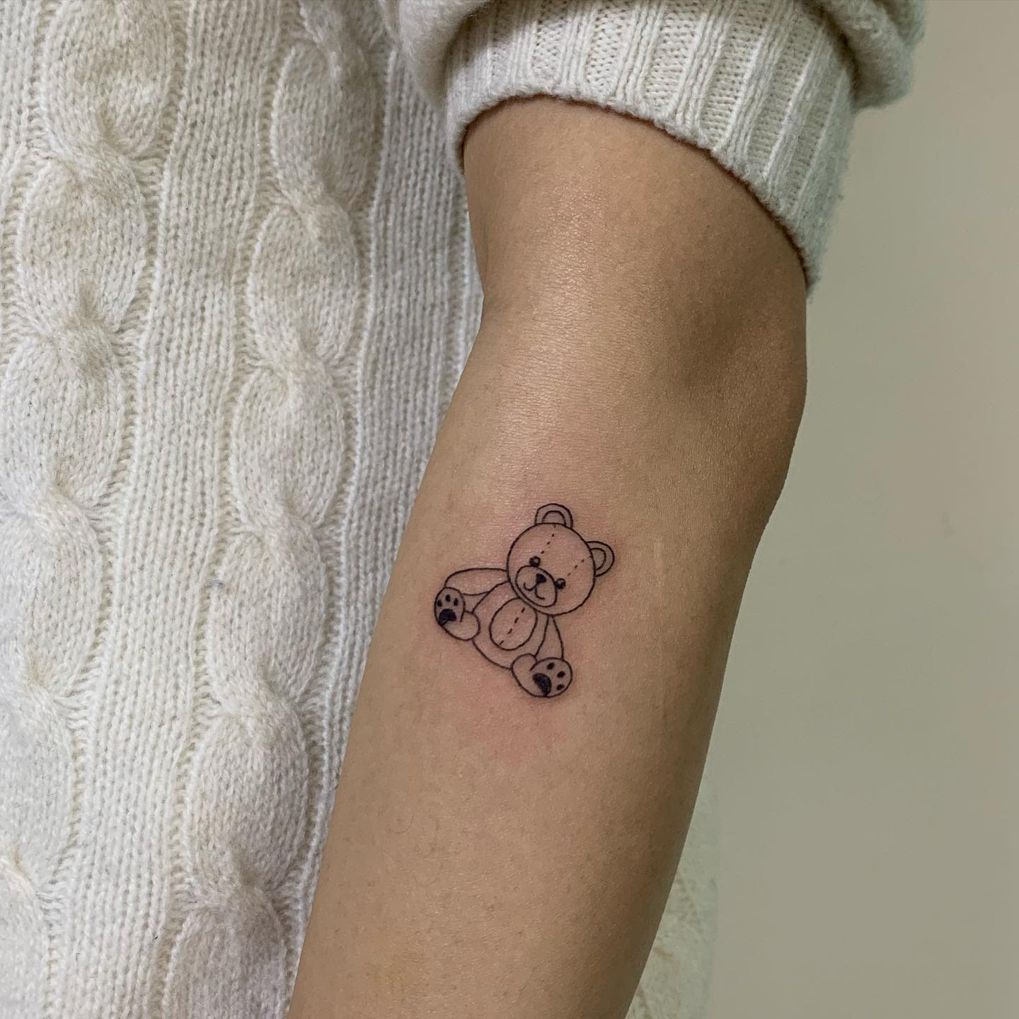 Outline Teddy Bear Tattoo -cootie_tattoo