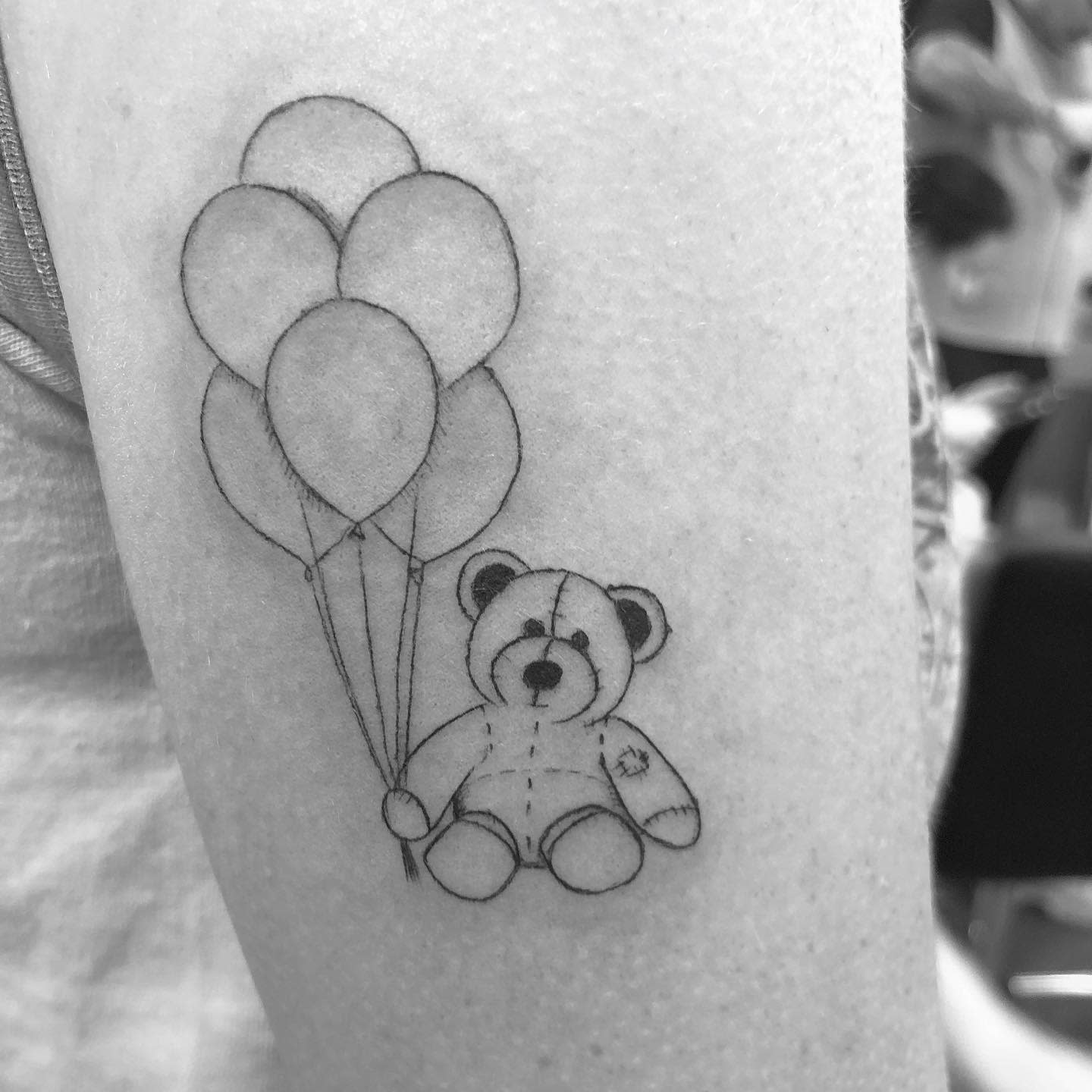 Outline Teddy Bear Tattoo -nirvana_ink