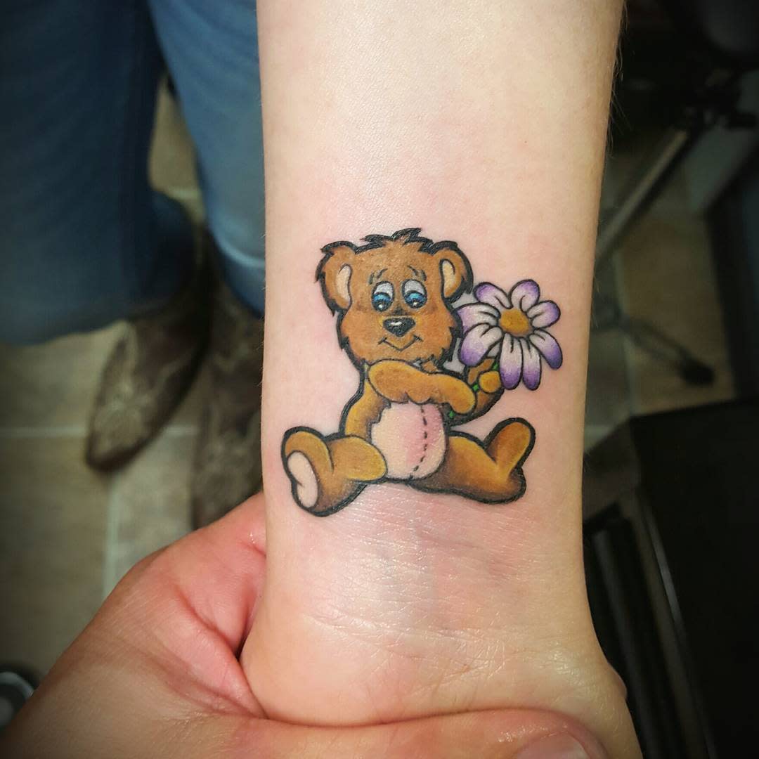 Small Teddy Bear Tattoo -danan_sander_tattoos