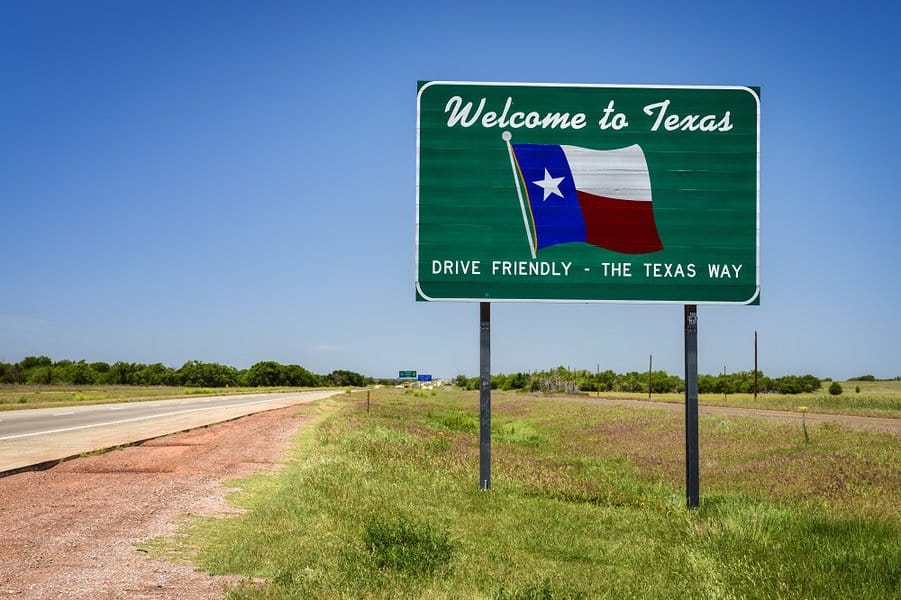 Texas Welcome Sign
