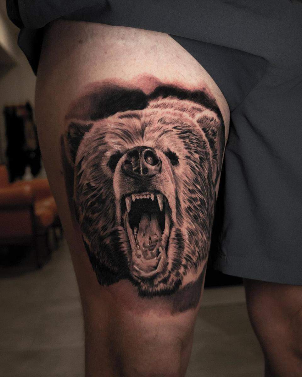 Bear Tattoo Design and Meanings  Strength Courage and Confidence  Bear  tattoo Bear tattoo designs Bear tattoos