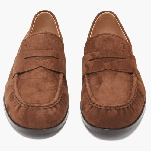 Tod’s Amalfi Suede Penny Loafers