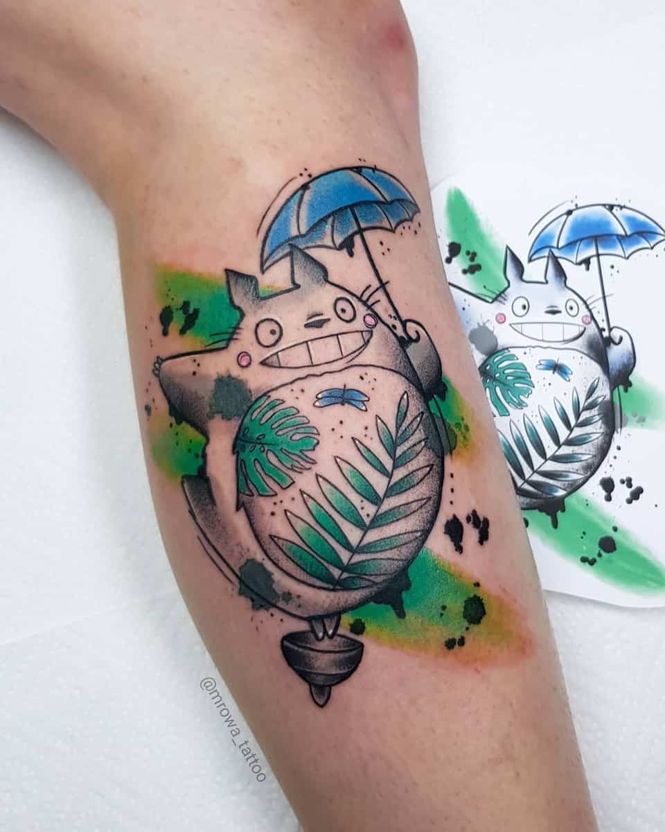 Tatuaje Totoro Studio Ghibli -mrowa_tattoo