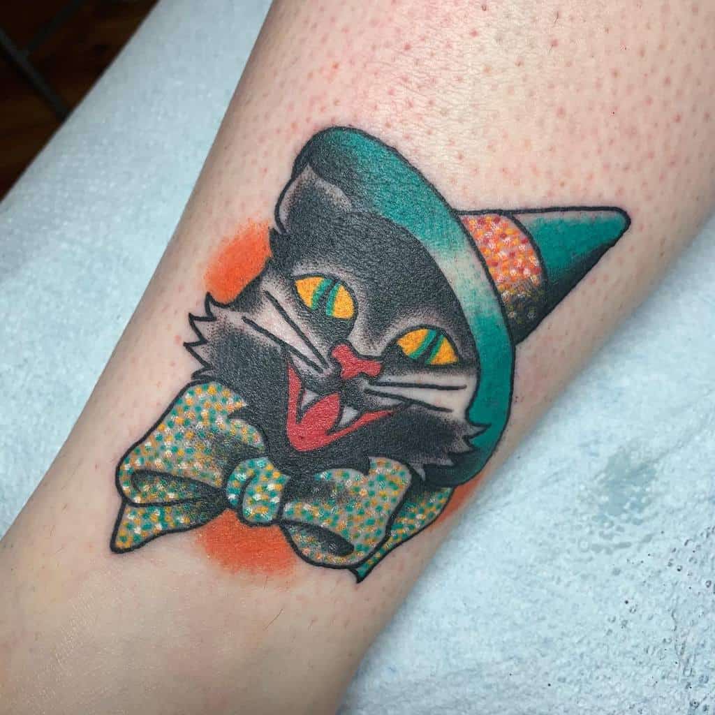 Traditional Black Cat Tattoo thecivilwarvet