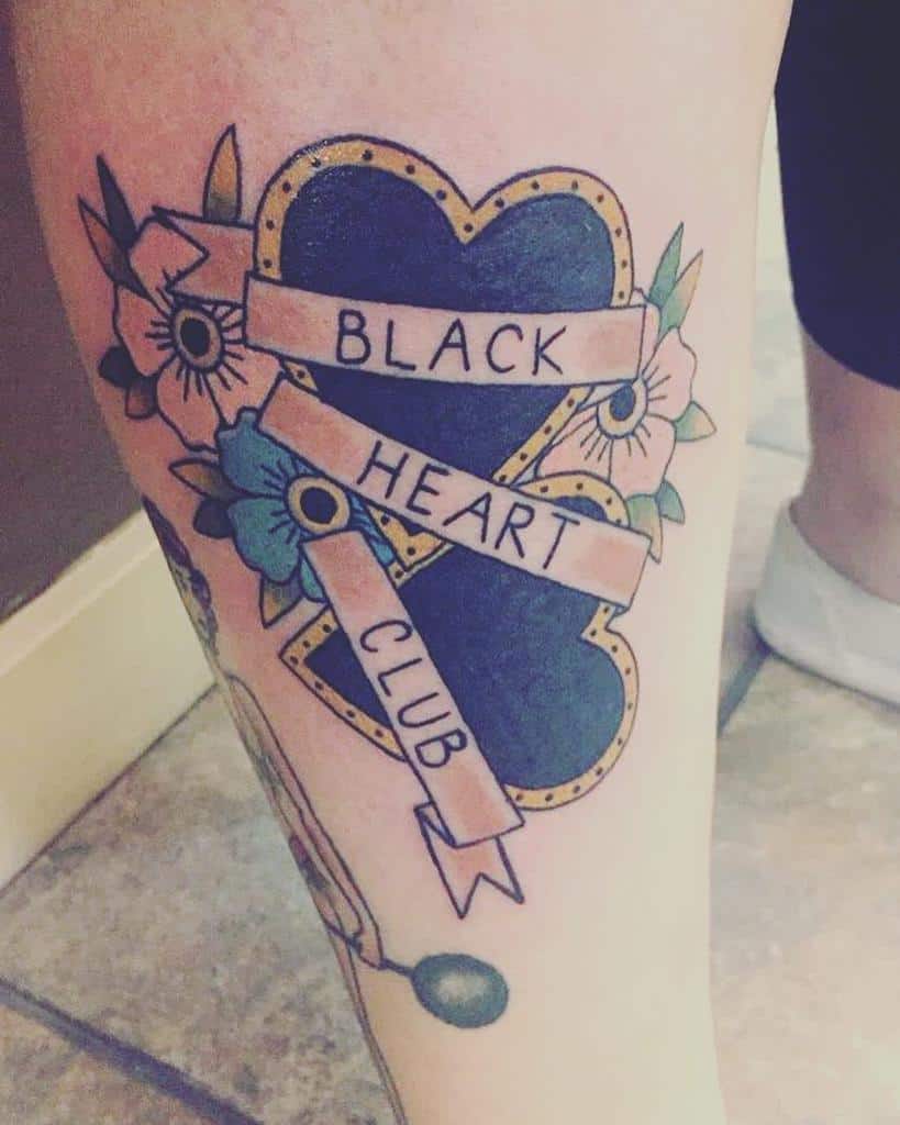 Traditional Black Heart Tattoo 4indr3a