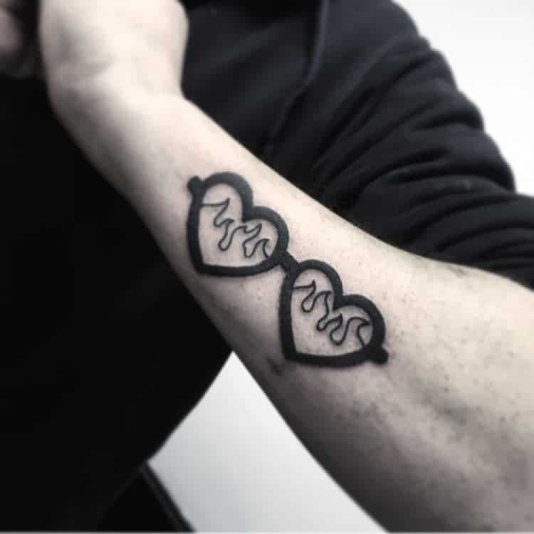 Traditional Black Heart Tattoo Liileetattoos 2