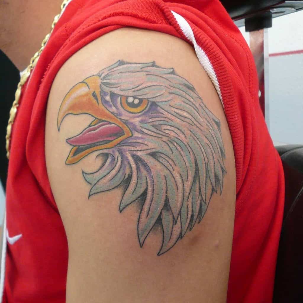 Traditional Eagle Head Tattoo eterneltattoogeneva
