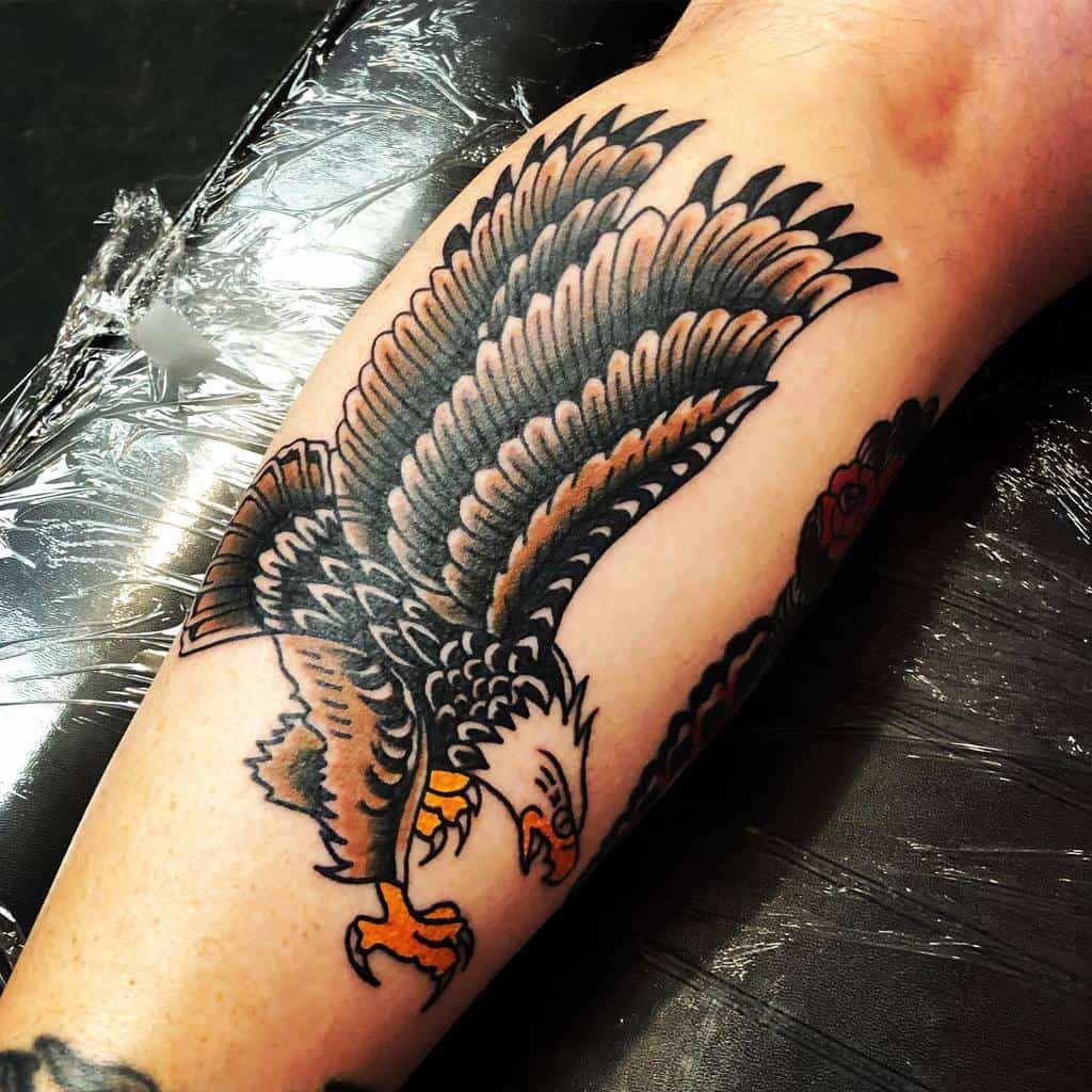 Traditional Eagle Tattoo Forearm