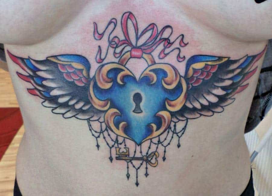 Traditional Heart With Wings Tattoo fobefalato