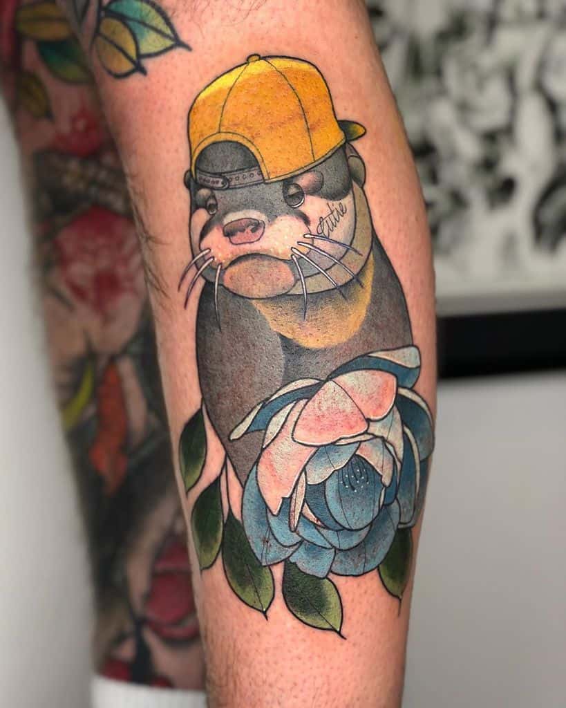 Traditional Neo Traditional Otter Tattoo Benni.gies