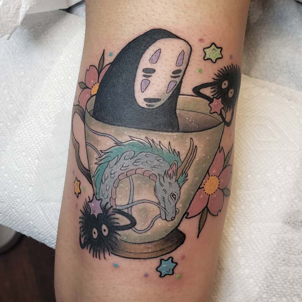 Traditional Neo Traditional Teacup Tattoo Caitlinstairstattoo