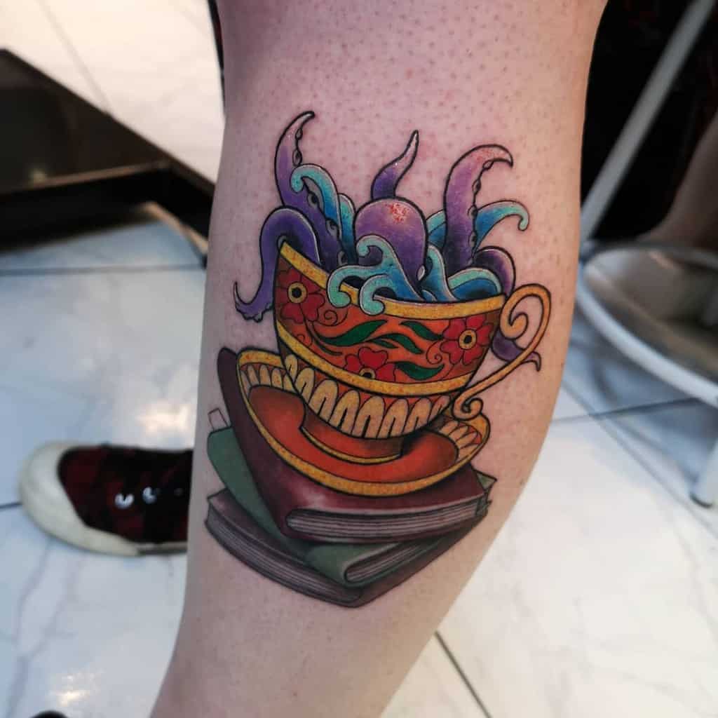 Traditional Neo Traditional Teacup Tattoo Garytattoos
