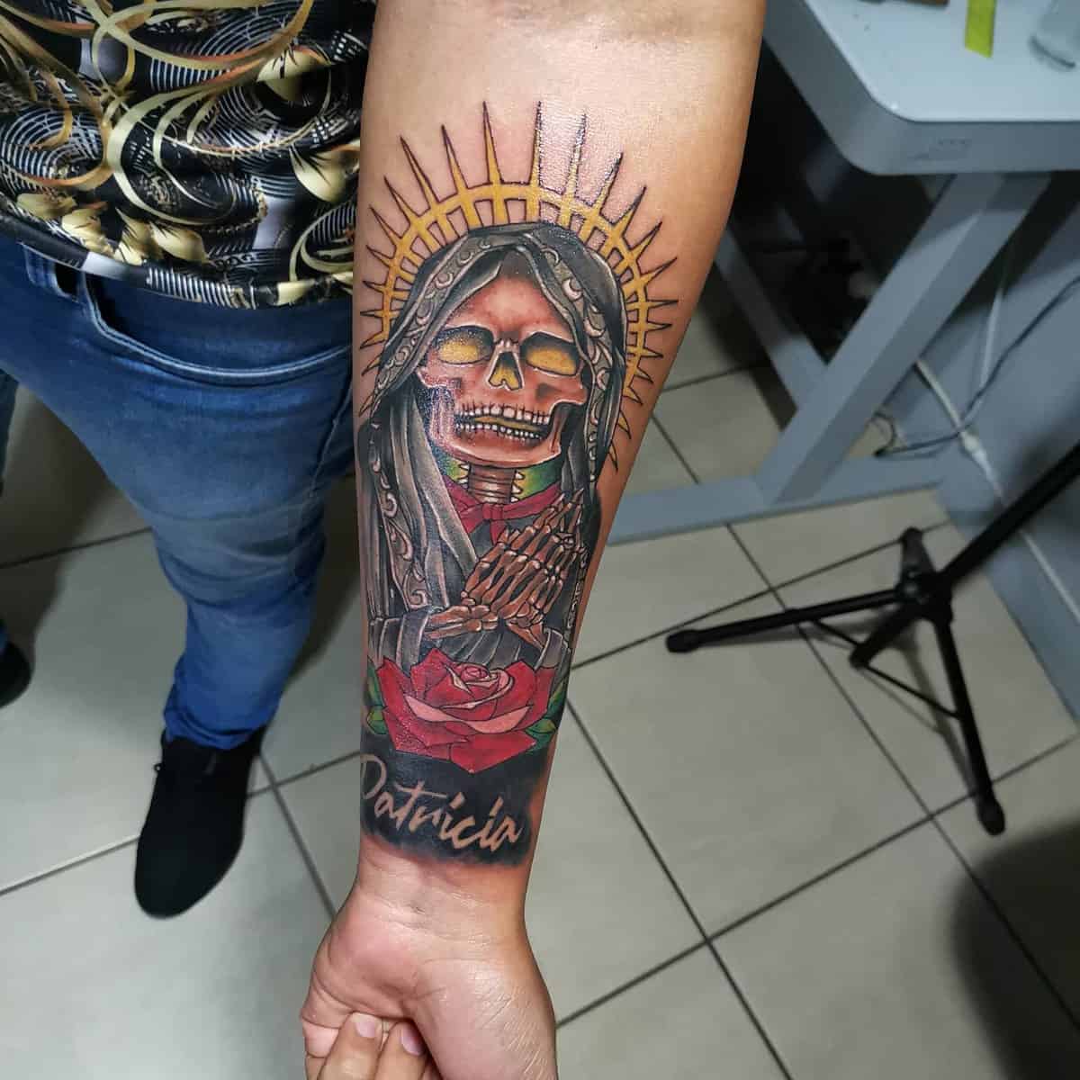 Traditional Santa Muerte Tattoo -avalosbrowns1