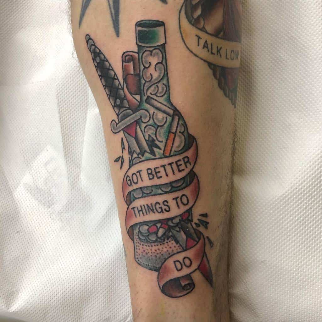 Traditional Straight Edge Tattoo Twelectrictattooing