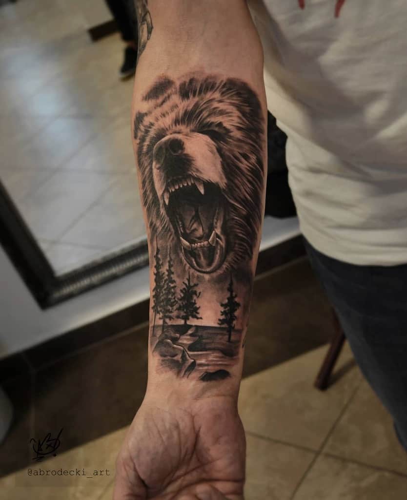 Tree Arm with Bear Tattoo abrodecki_art
