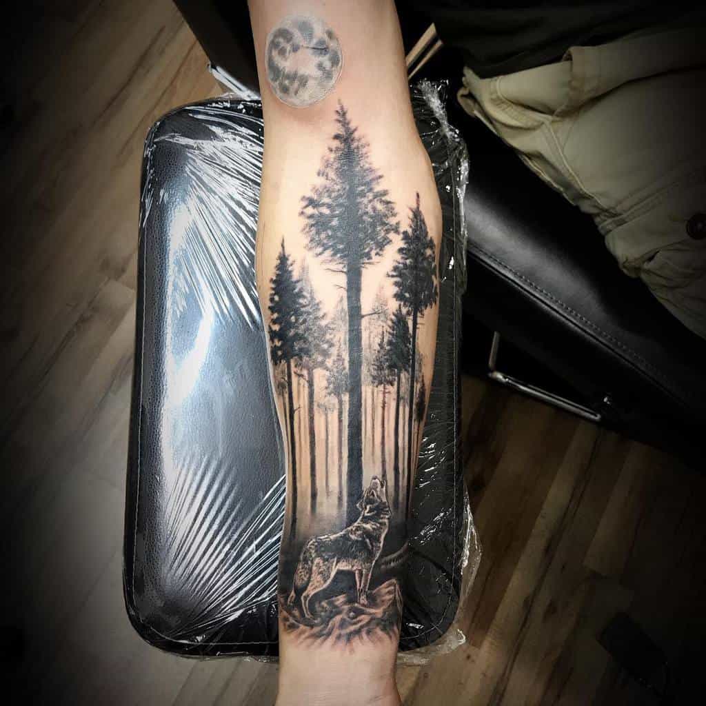 Tree Arm with Wolf Tattoo benpowell113
