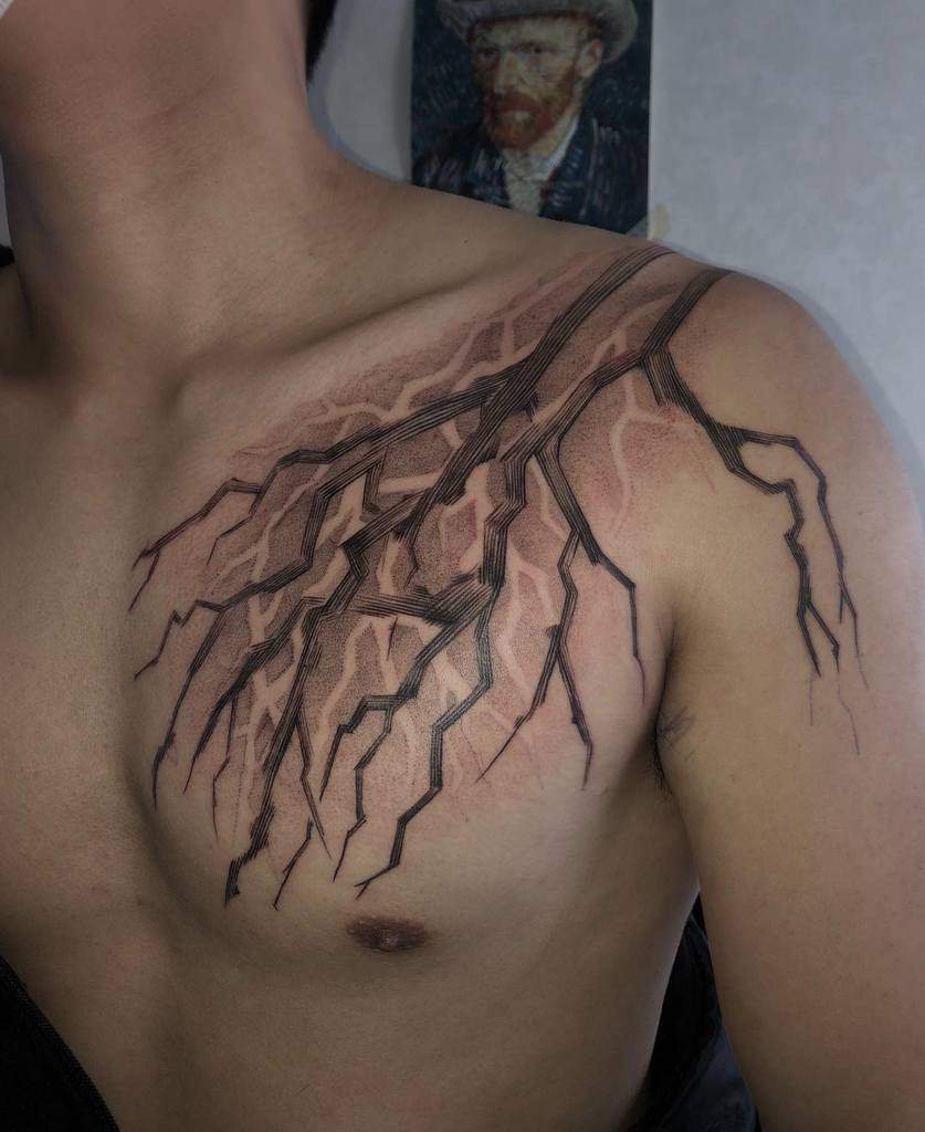 Tree Branch Shoulder Tattoo anna__tattoo