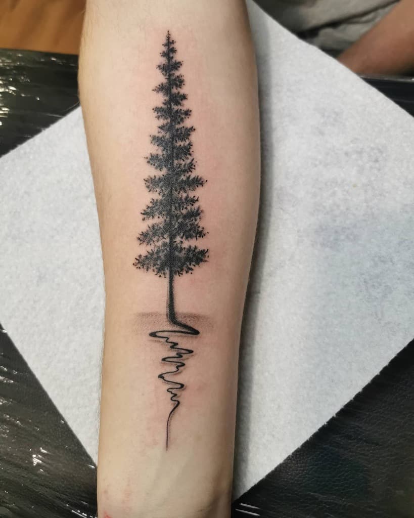 Tree Forearm Tattoo martinskomarovs_tattoo_artist
