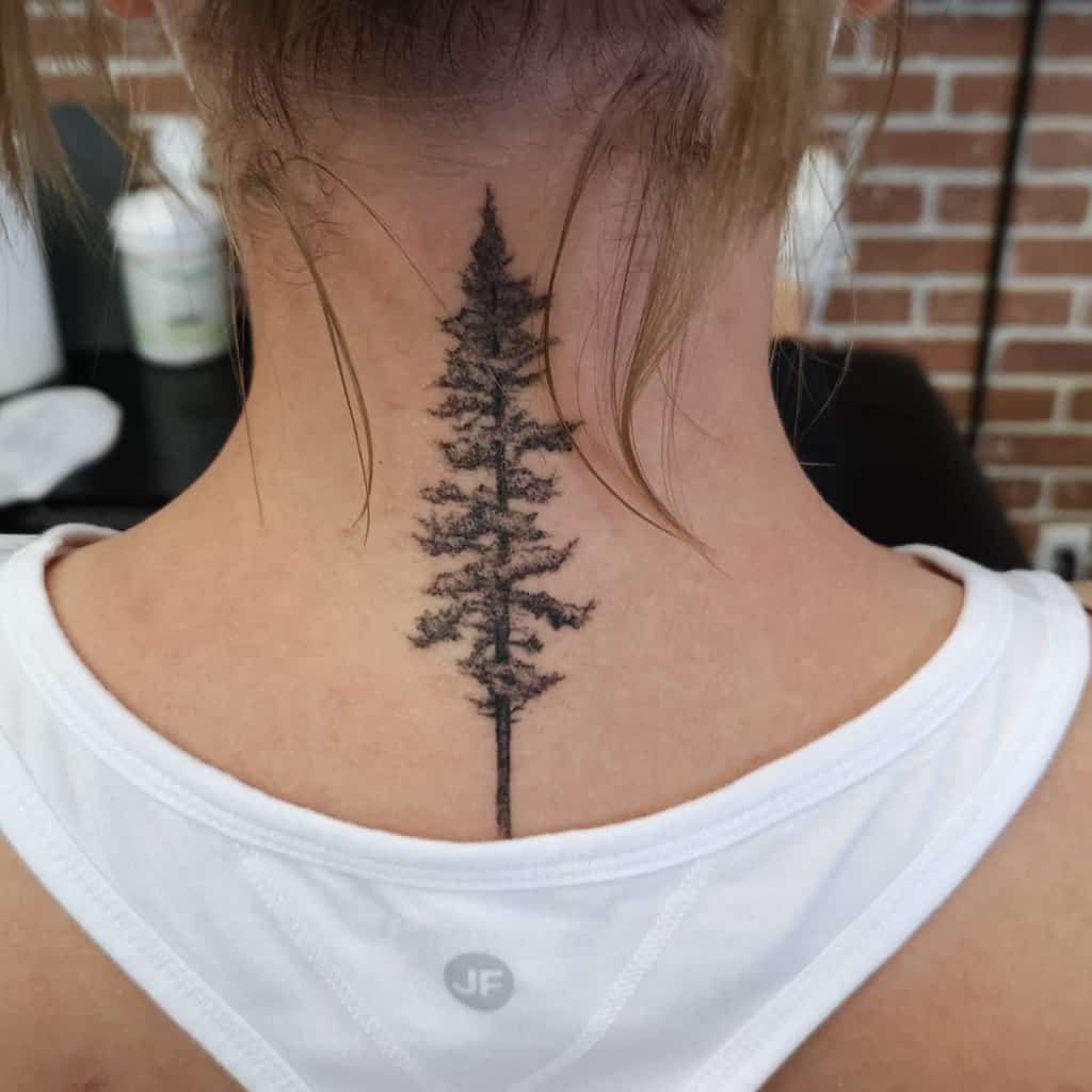 Tree Silhouette Back Tattoo tattoonari
