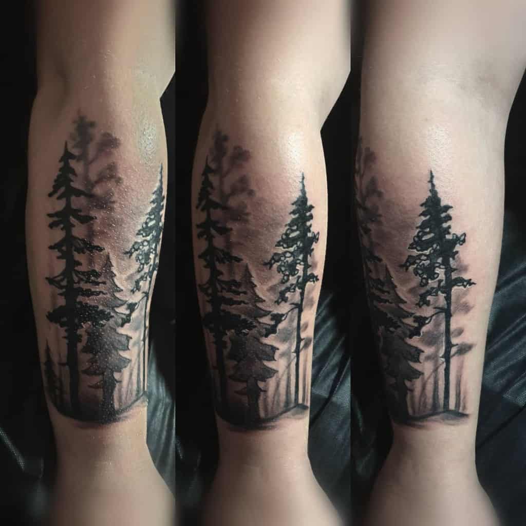 Tree Silhouette Wrist Tattoo lienefetzki