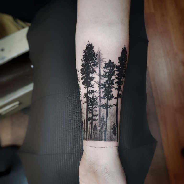 Top 75+ Best Tree Silhouette Tattoo Ideas - [2021 Inspiration Guide]