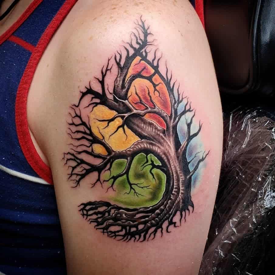 Tree Upperarm Tattoo dark_shadows_tattoo