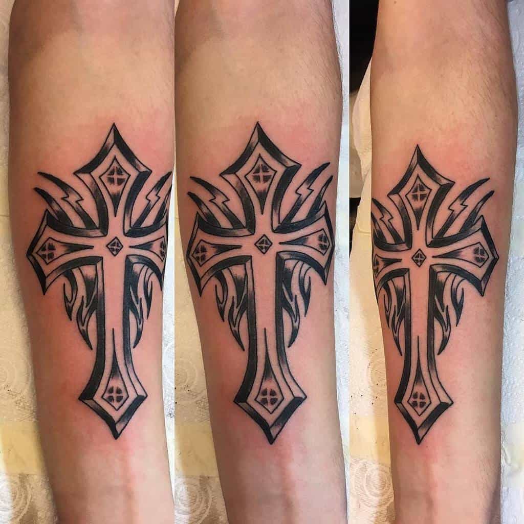 Tribal Cross Forearm Tattoo franco.francischastey