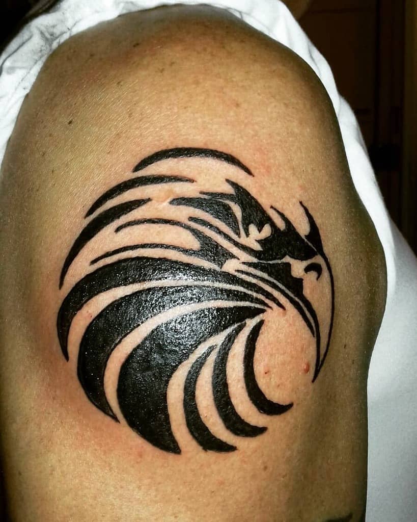 Tribal Eagle Head Tattoo dani.tattoo.livorno