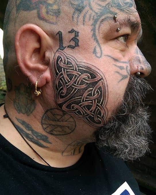 Tribal Face Cheek Tattoo eldiablotattoowales