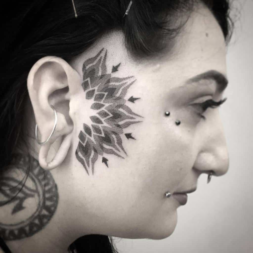 Flower face tattoo by Ilaria Tattoo Art  Post 27317