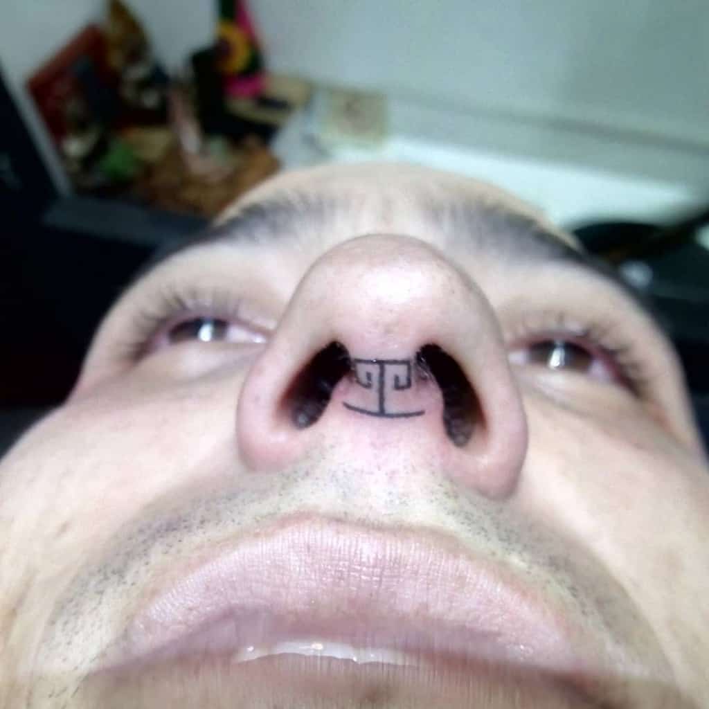 Tribal Face Nose Tattoo 4 primo_juan_