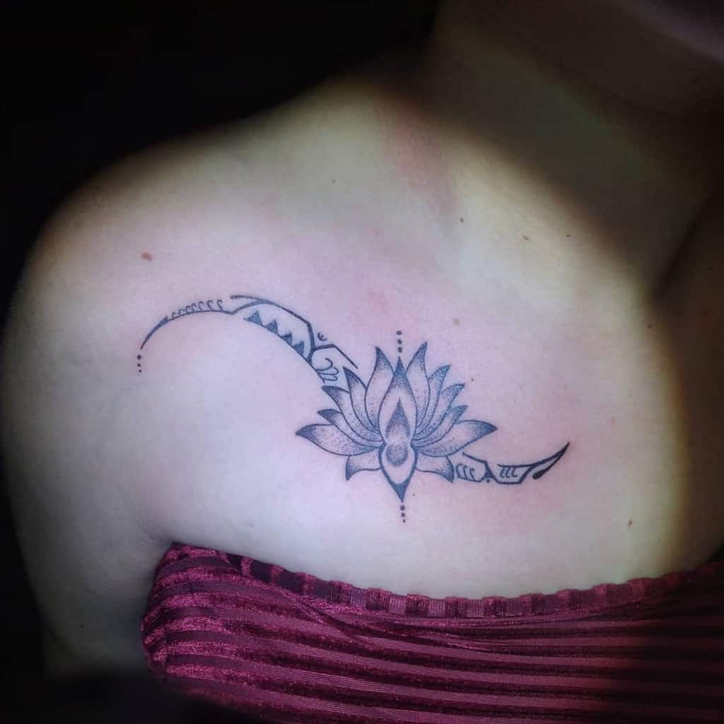 Tribal Flower Shoulder Tattoo maxi_black_tattoo