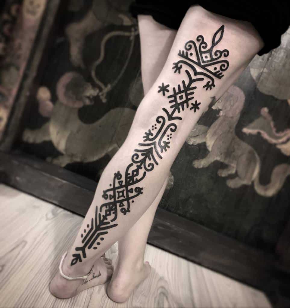 Tribal Leg Tattoos for Women manu_3occhio
