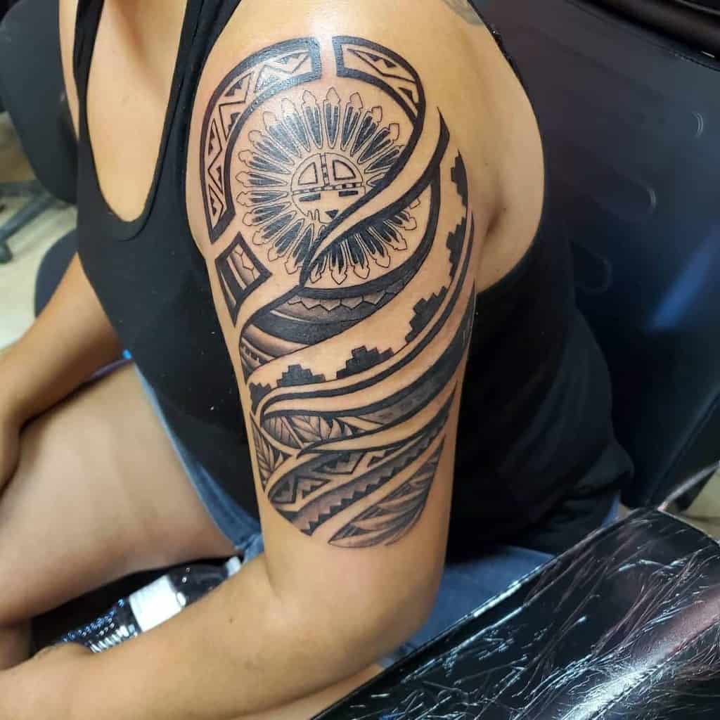 Tribal Shoulder Tattoos for Women patchez__tattooface