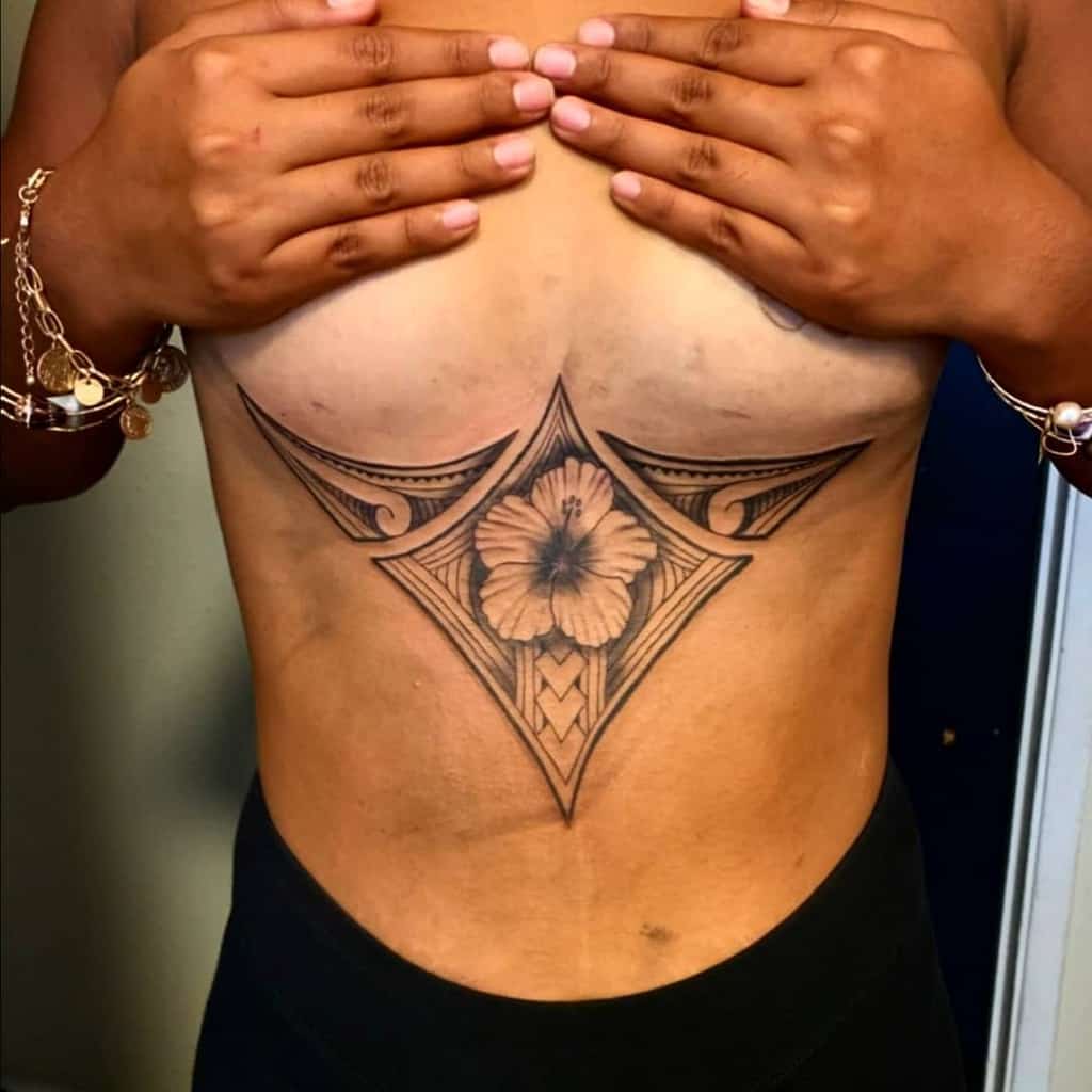 Tribal Sternum Tattoos for Women 6_seed