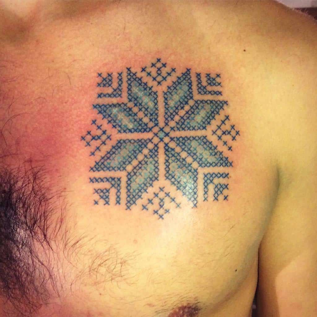 Tribal Cross Stitch Tattoo Idamariatattoo