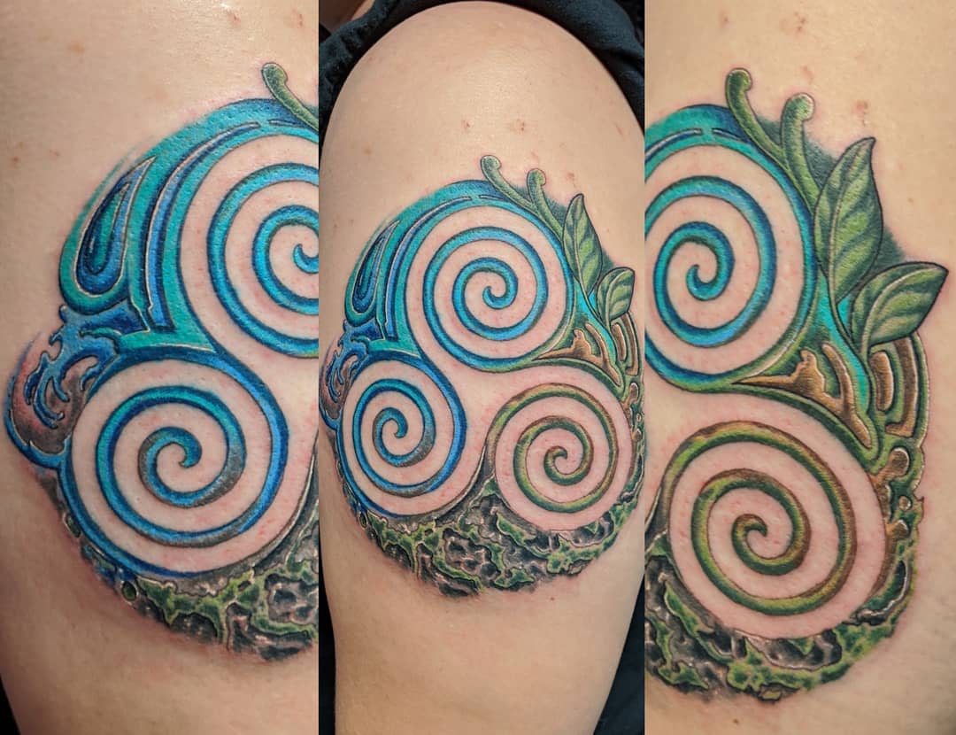 Nature Triskelion Tattoo -anthonyniceleytattoos