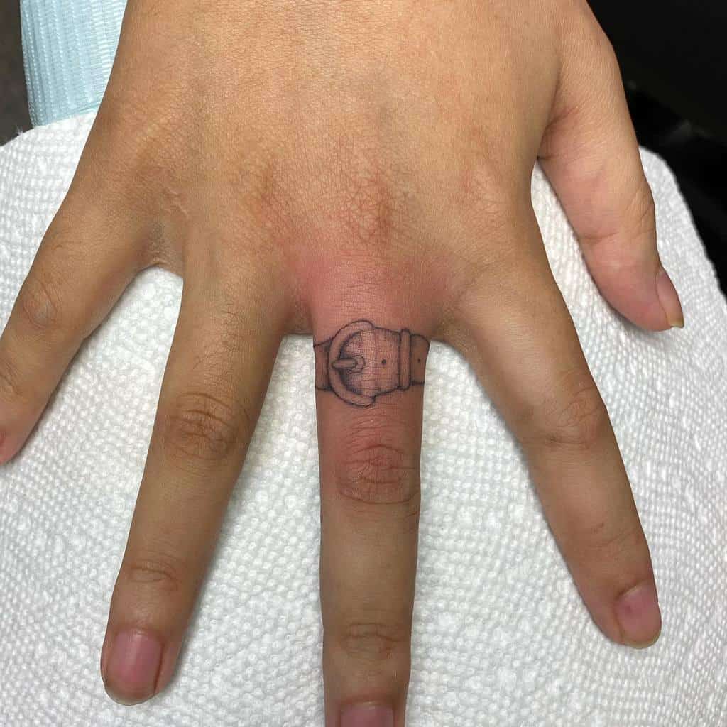 Unique Ring Tattoo Tattoobycoco