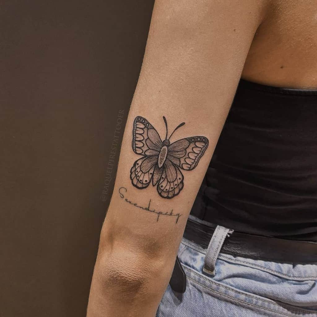 Upperarm Butterfly Tattoo Meaning raquelpirestattooer
