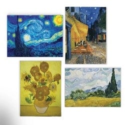 Van Gogh Masterpiece Ensemble – 4 Piece Wrapped Canvas Print Set