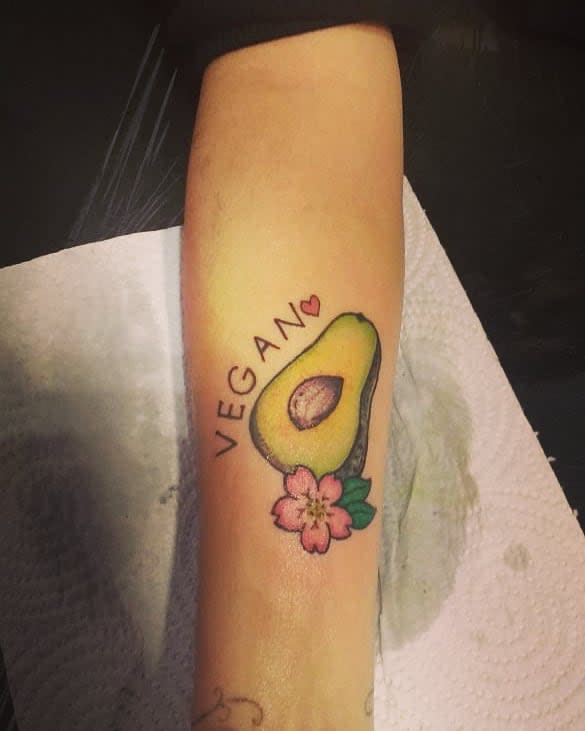 Avocado Vegan Tattoo -han.s0la