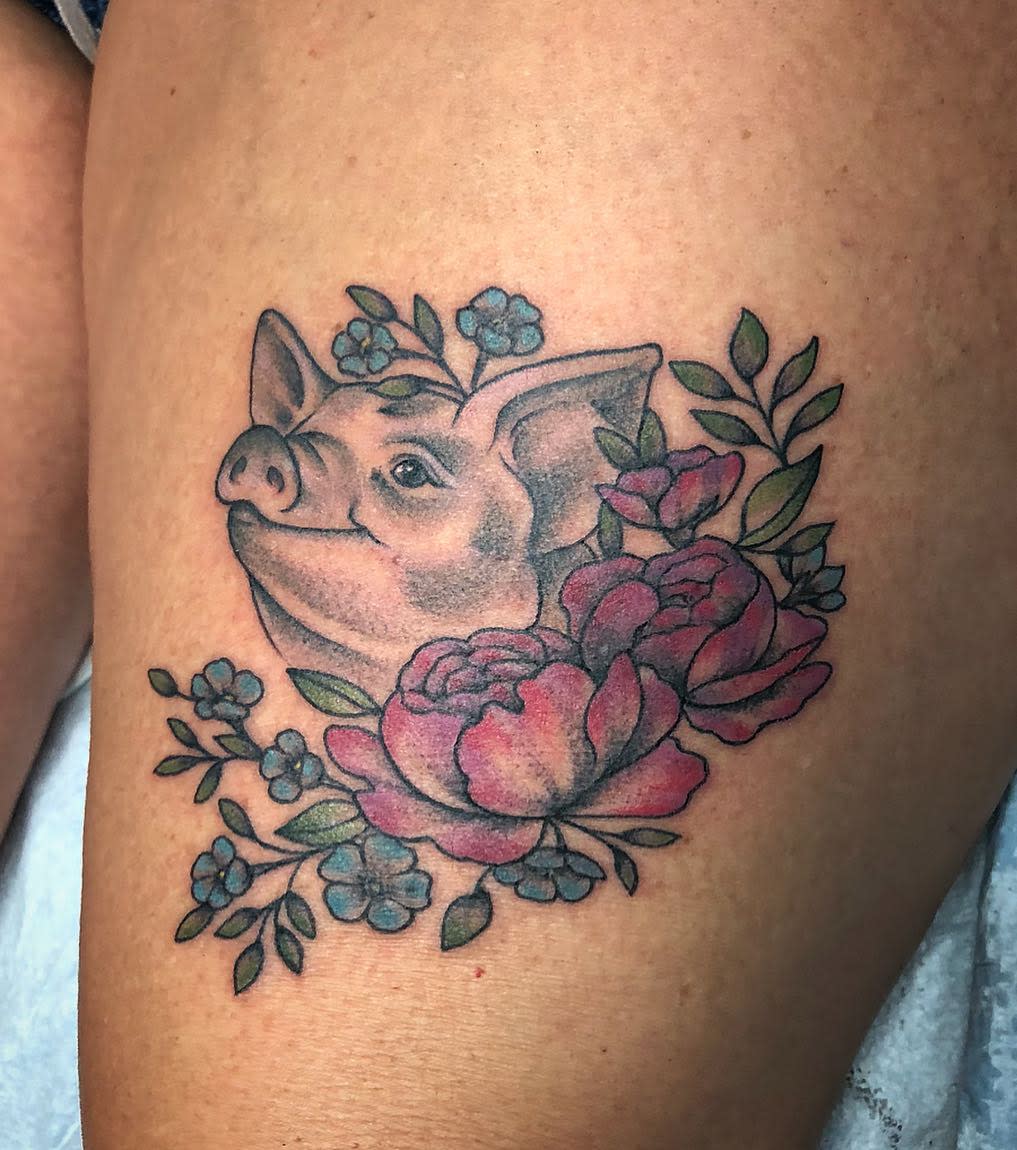 Traditional Vegan Tattoo -tracey.rose.tattoo